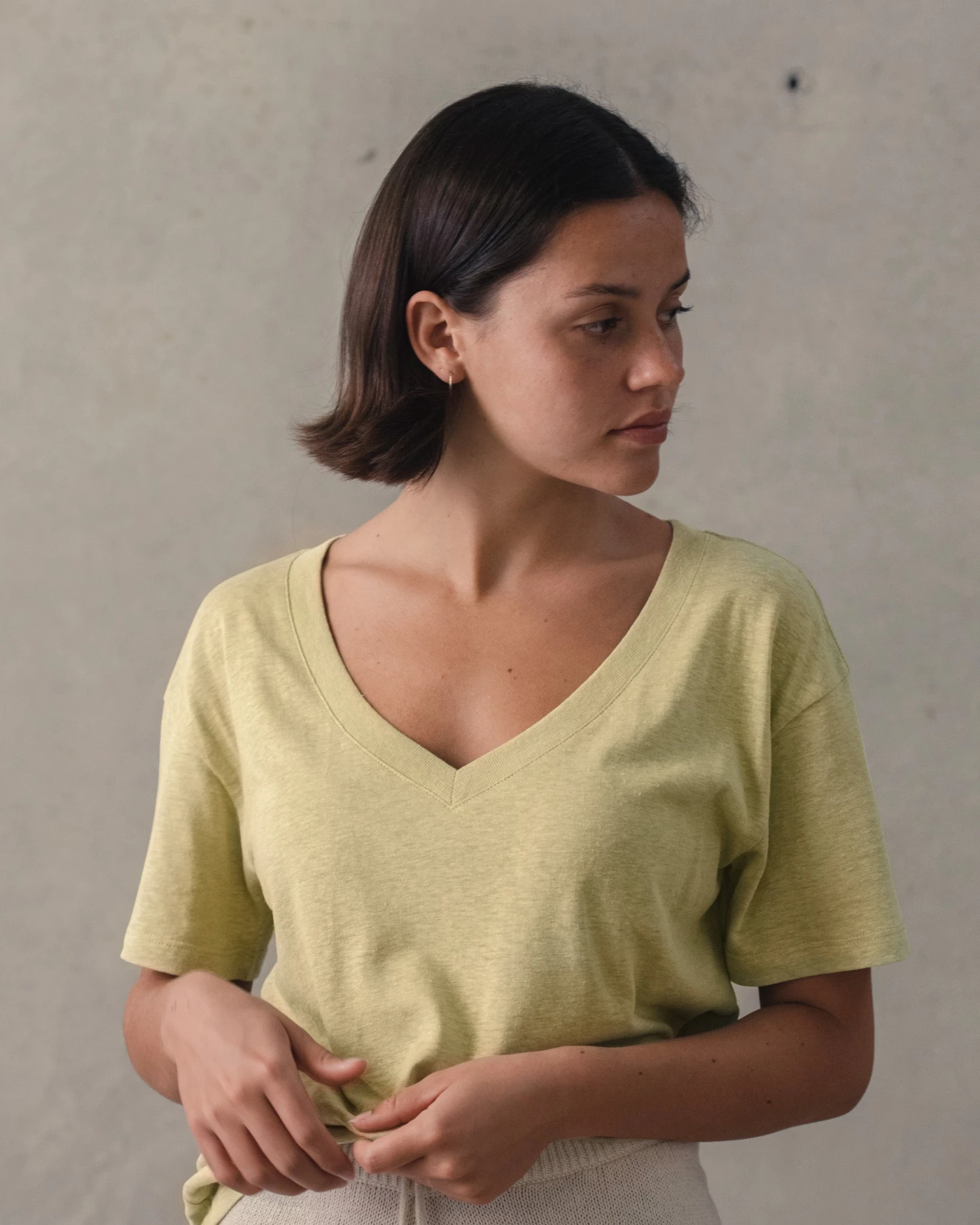 Deep V Hemp Tee - Image 3