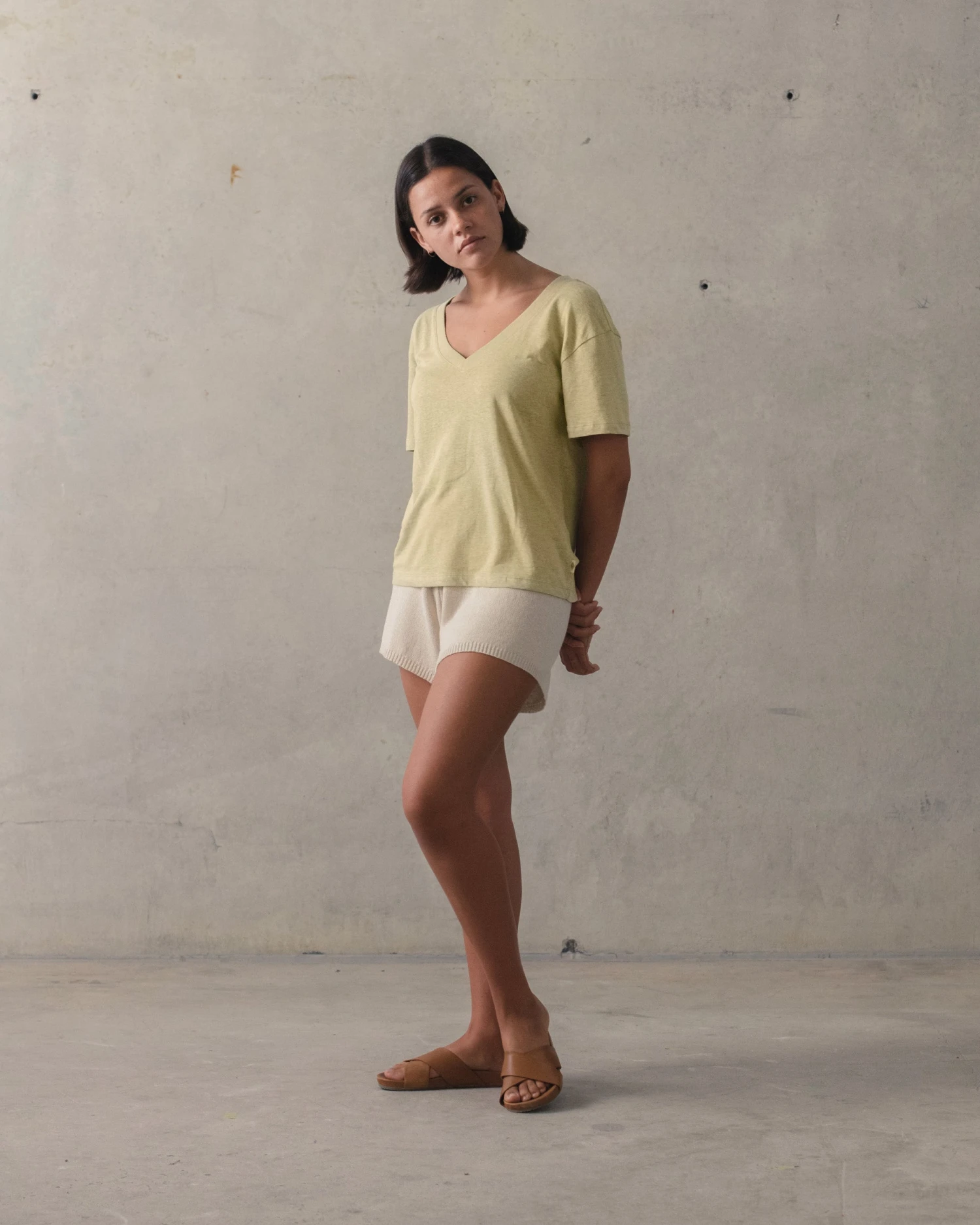 Deep V Hemp Tee - Image 2